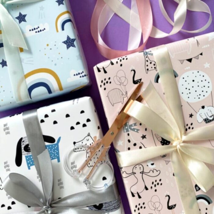 gift wrapping paper roll 3 sheets lets celebrate 231124025213 2