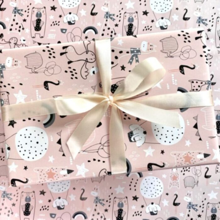 gift wrapping paper roll 3 sheets lets celebrate 231124025213