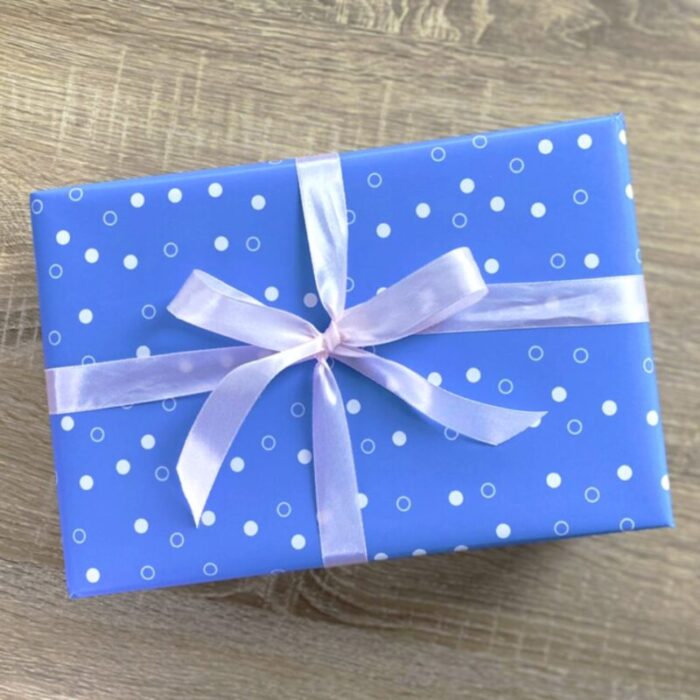 gift wrapping paper roll 3 sheets ocean blue dots 231124025213 1