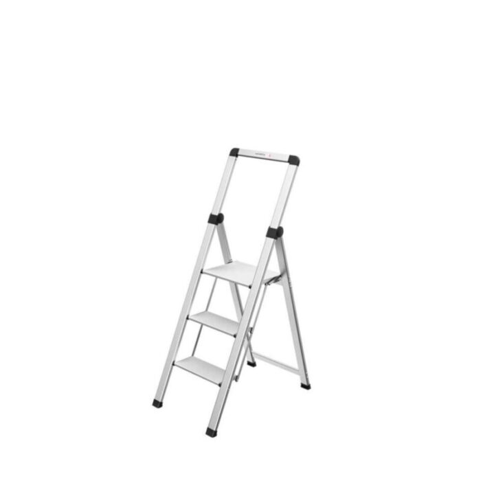 hailo dk40 basicline 3 step stool white ladder 240731014718